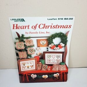 Leisure Arts Heart of‎ Christmas Cross Stitch Pattern Leaflet 516